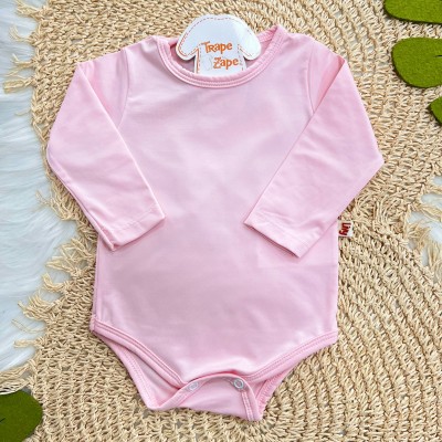 Body Manga Longa em Malha Térmica com Proteção UV50+- Rosa